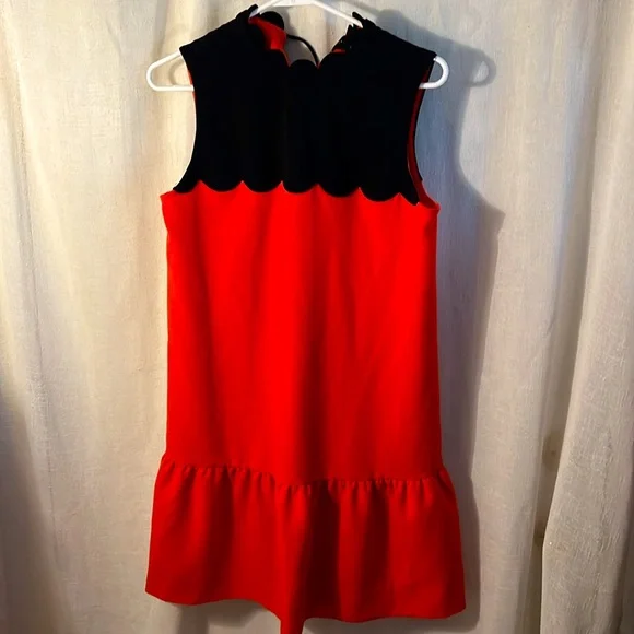 🦄🦄Victoria Beckham orange and black shift dress size:S - Picture 2 of 4